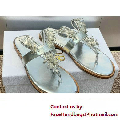 Dior Crystal Thong sandals Silver 2024