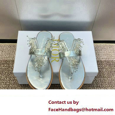 Dior Crystal Thong sandals Silver 2024