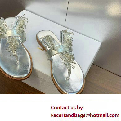 Dior Crystal Thong sandals Silver 2024