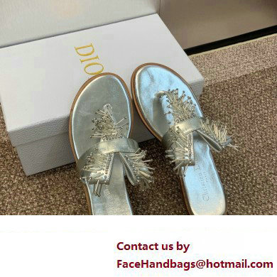 Dior Crystal Thong sandals Silver 2024