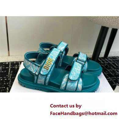 Dior Dioract Sandal in Technical Fabric with Sea Green Allover Butterfly Print 2024