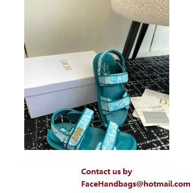 Dior Dioract Sandal in Technical Fabric with Sea Green Allover Butterfly Print 2024