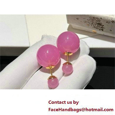 Dior Gold-Finish Metal and Cadmium Pink Resin Pearls Tribales Earrings 2024