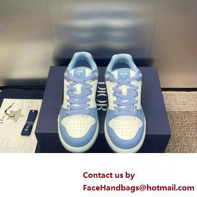 Dior Light Blue and White Smooth CalfskinB57 Low-Top Sneaker 2024 - Click Image to Close