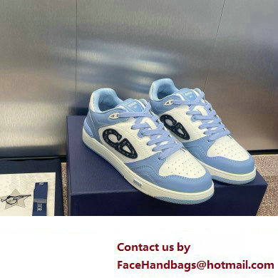 Dior Light Blue and White Smooth CalfskinB57 Low-Top Sneaker 2024