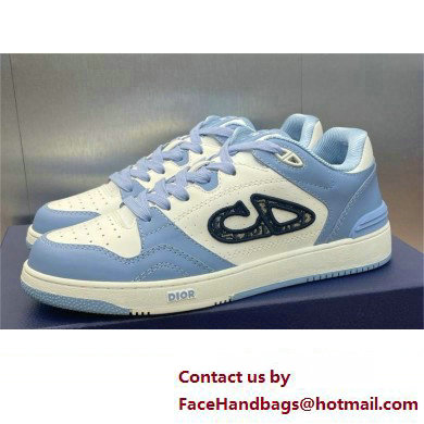 Dior Light Blue and White Smooth CalfskinB57 Low-Top Sneaker 2024