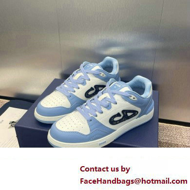 Dior Light Blue and White Smooth CalfskinB57 Low-Top Sneaker 2024