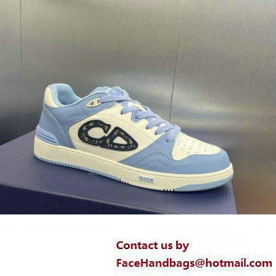 Dior Light Blue and White Smooth CalfskinB57 Low-Top Sneaker 2024