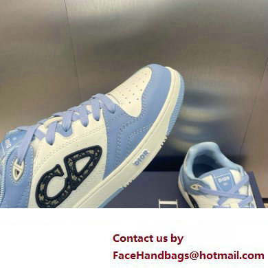 Dior Light Blue and White Smooth CalfskinB57 Low-Top Sneaker 2024