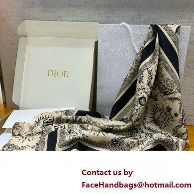 Dior Toile de Jouy Soleil 90 Square ScarfBEIGE AND BLACK 2024