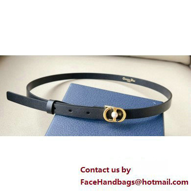 Dior Width 1.5cm 30 Montaigne Jolie Belt in Smooth Calfskin Black/Gold 2024