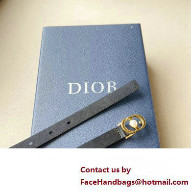 Dior Width 1.5cm 30 Montaigne Jolie Belt in Smooth Calfskin Black/Gold 2024