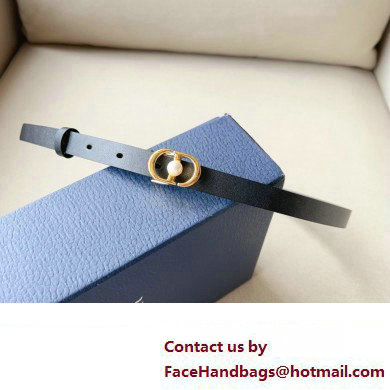 Dior Width 1.5cm 30 Montaigne Jolie Belt in Smooth Calfskin Black/Gold 2024