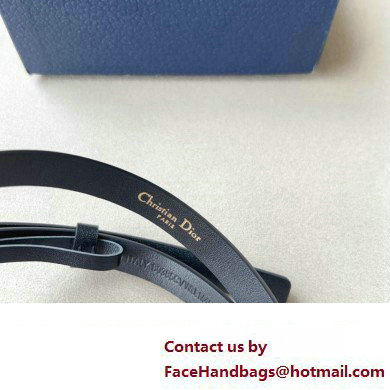 Dior Width 1.5cm 30 Montaigne Jolie Belt in Smooth Calfskin Black/Gold 2024