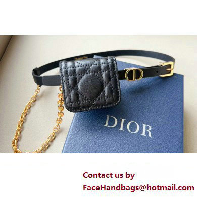 Dior Width 1.5cm Pouch Belt with Chain Black 02 2024