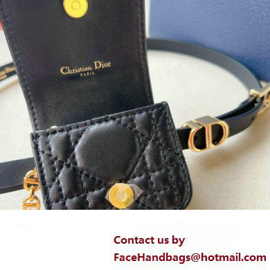 Dior Width 1.5cm Pouch Belt with Chain Black 02 2024