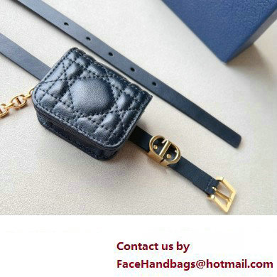 Dior Width 1.5cm Pouch Belt with Chain Black 02 2024