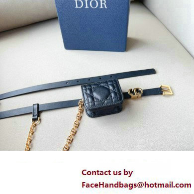 Dior Width 1.5cm Pouch Belt with Chain Black 02 2024