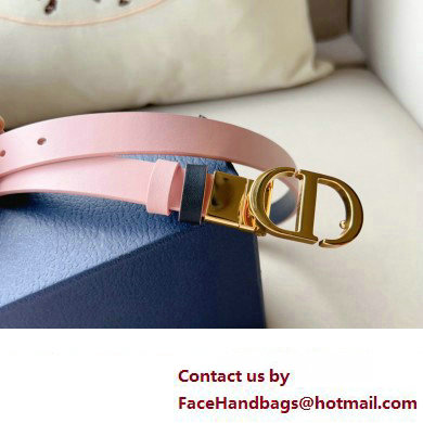 Dior Width 2cm 30 Montaigne Reversible Belt in Smooth Calfskin Pink/Black 2024