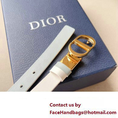 Dior Width 2cm 30 Montaigne Reversible Belt in Smooth Calfskin White 2024