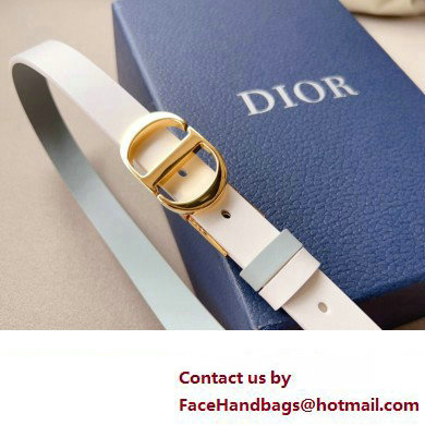 Dior Width 2cm 30 Montaigne Reversible Belt in Smooth Calfskin White 2024