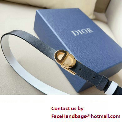 Dior Width 2cm Forever Reversible Belt in Smooth Calfskin Black/White/Gold 2024