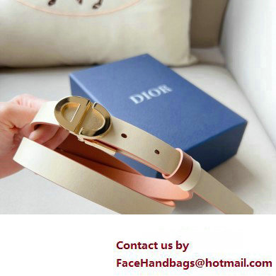 Dior Width 2cm Forever Reversible Belt in Smooth Calfskin Brown/Gold 2024