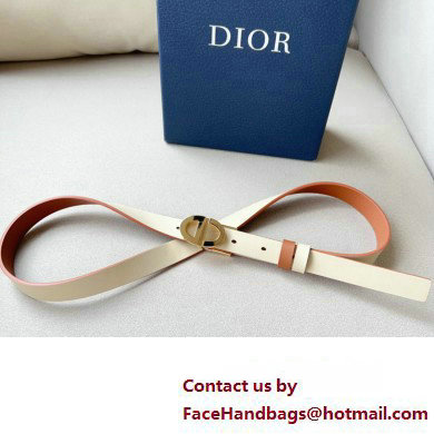 Dior Width 2cm Forever Reversible Belt in Smooth Calfskin Brown/Gold 2024