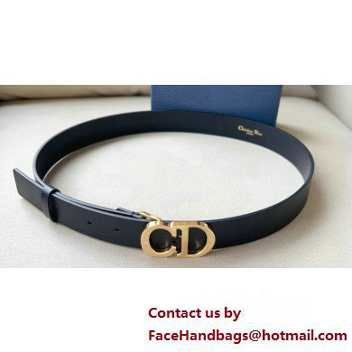 Dior Width 3cm C'est Belt in Smooth Calfskin Black/Gold 2024