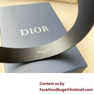 Dior Width 3cm C'est Belt in Smooth Calfskin Black/Gold 2024