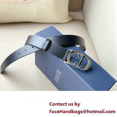 Dior Width 3cm C'est Belt in Smooth Calfskin Black/Silver 2024