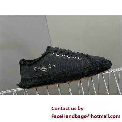 Dior black Fringed Cotton Canvas D-Blaze Sneaker 2024