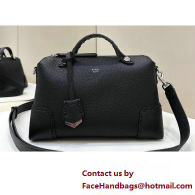 Fendi By The Way Medium Bag Black Selleria with hand-sewn topstitches 2024