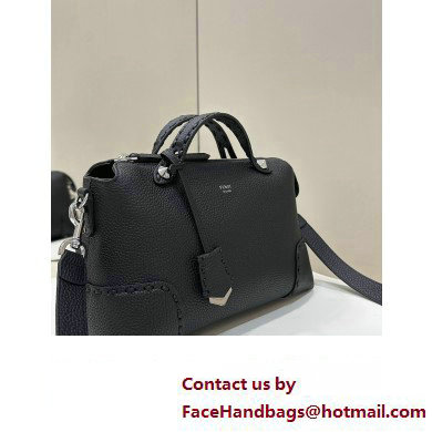 Fendi By The Way Medium Bag Black Selleria with hand-sewn topstitches 2024