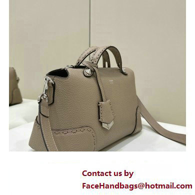 Fendi By The Way Medium Bag Dove gray Selleria with hand-sewn topstitches 2024