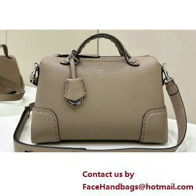 Fendi By The Way Medium Bag Dove gray Selleria with hand-sewn topstitches 2024