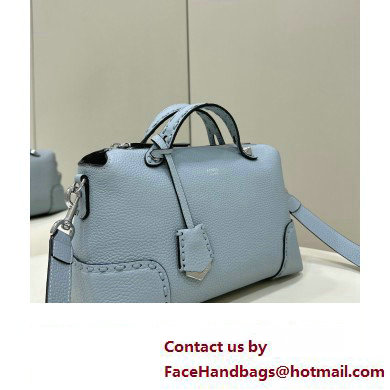 Fendi By The Way Medium Bag Light blue Selleria with hand-sewn topstitches 2024