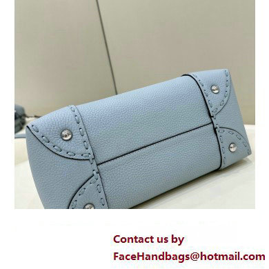 Fendi By The Way Medium Bag Light blue Selleria with hand-sewn topstitches 2024