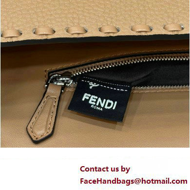 Fendi Medium Baguette Bag Beige Selleria with oversize topstitching 2024