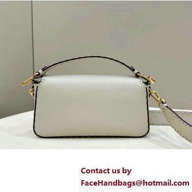 Fendi Medium Baguette Bag Camellia Selleria with oversize topstitching 2024 - Click Image to Close