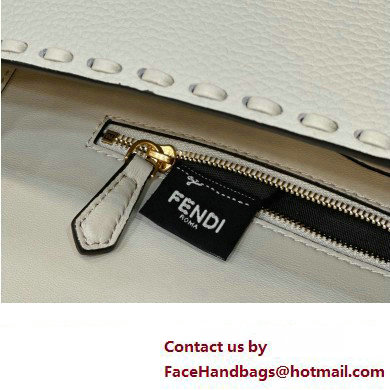 Fendi Medium Baguette Bag Camellia Selleria with oversize topstitching 2024