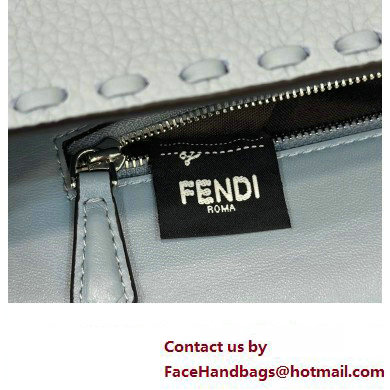 Fendi Medium Baguette Bag Light Blue Selleria with 612 hand-sewn topstitches 2024