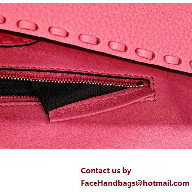 Fendi Medium Baguette Bag Pink Selleria with oversize topstitching 2024