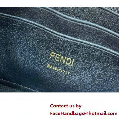 Fendi Mini Baguette Bag Brown FF jacquard fabric with sequins 2024