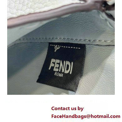 Fendi Mini Baguette Bag Light Blue Selleria with 309 hand-sewn topstitches 2024