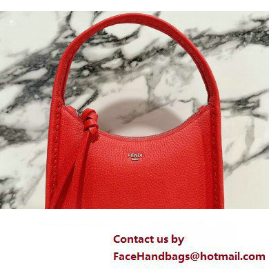 Fendi Mini Fendessence bag Red Selleria with 264 hand-sewn topstitches 2024