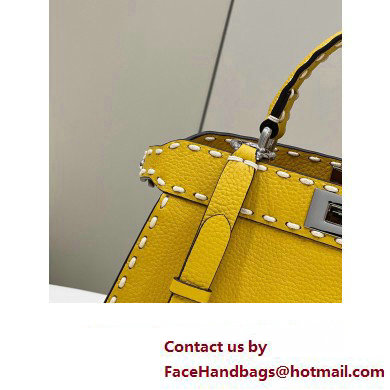 Fendi Peekaboo ISeeU Medium Bag Yellow Selleria with topstitches 2024