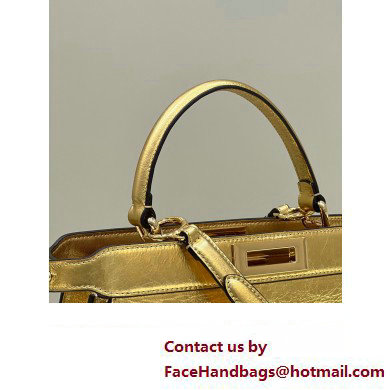 Fendi Peekaboo ISeeU Medium Bag in nappa Leather Gold 2024