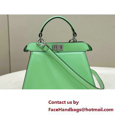 Fendi Peekaboo ISeeU Petite Bag in nappa Leather Acid Green 2024