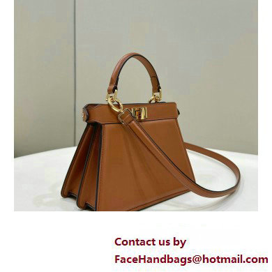 Fendi Peekaboo ISeeU Petite Bag in nappa Leather Brown 2024